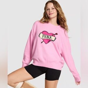 Victoria’s Secret Pink Collegiate Knit Crewneck Sweater